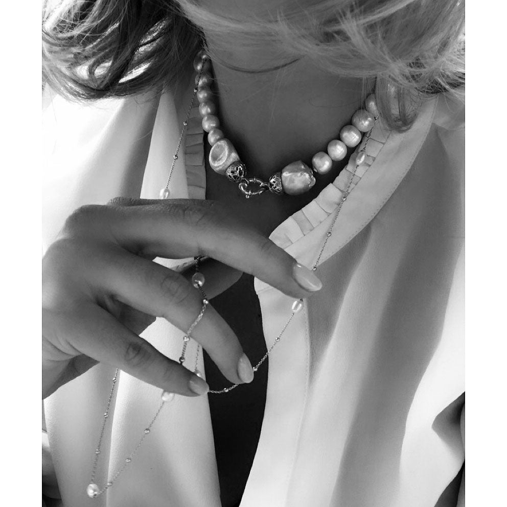 The Pearl Connection necklace, Silver