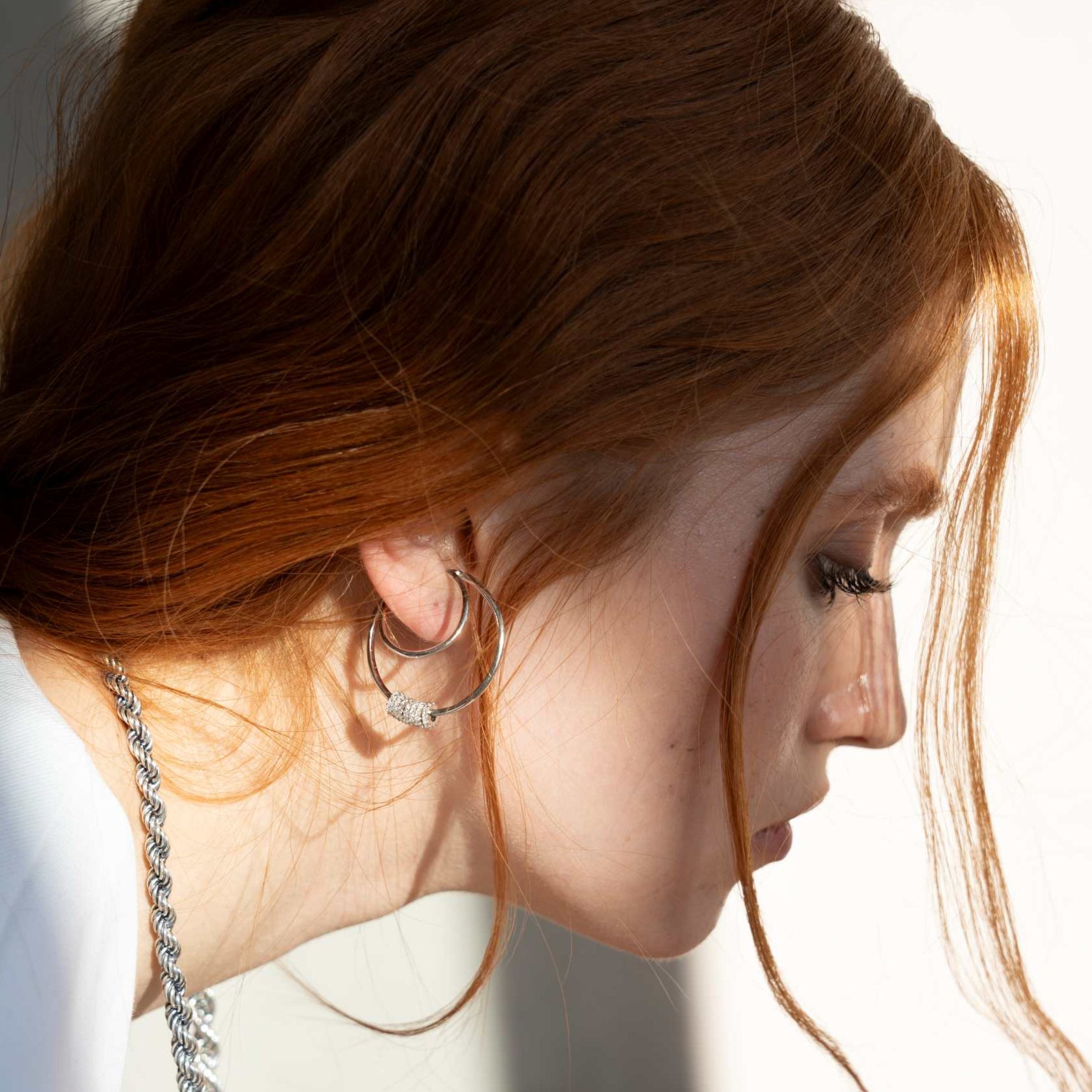 CerceL Earcuff Ice Rings, Argint – OBSIDIAN | Jewelry With Intention