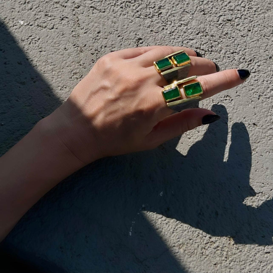 Inel Aristocracy Green Esteem, Argint
