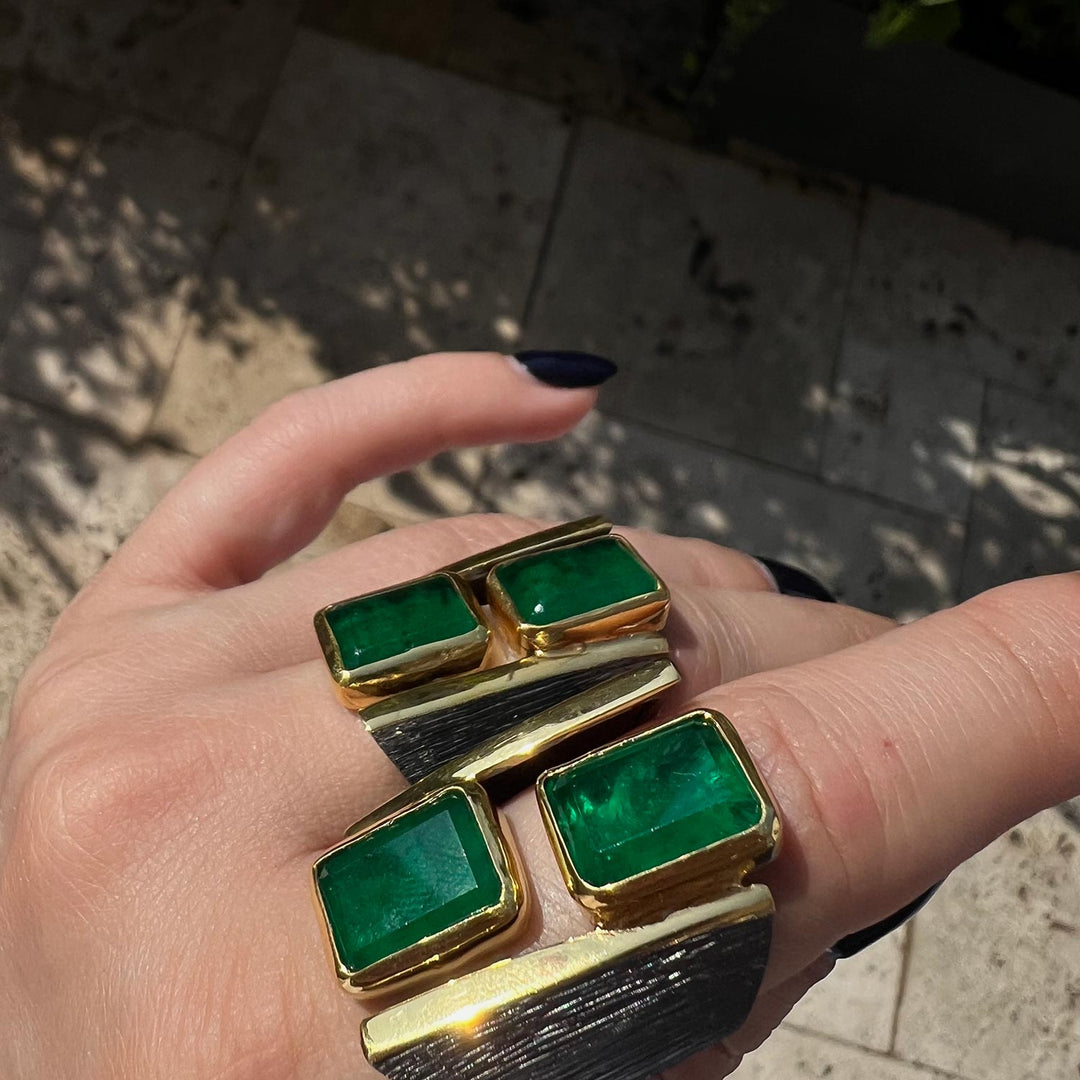 Inel Aristocracy Green Esteem, Argint