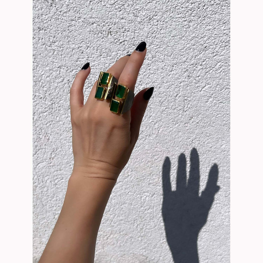 Inel Aristocracy Green Esteem, Argint