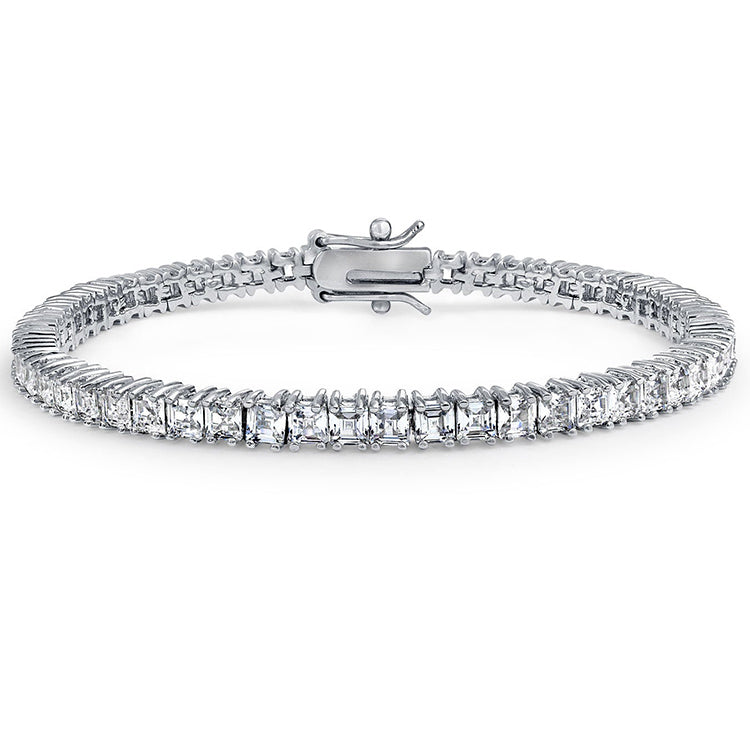 Silver Tennis Square Cut 45 bracelet