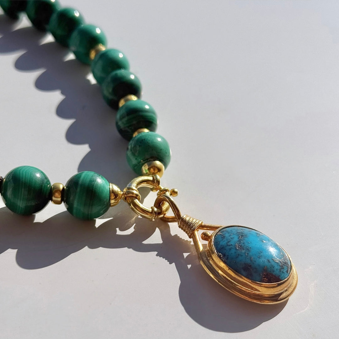 Colier Verdana Turquoise, Argint Aurit