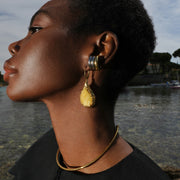 Amber Amnesia #02 Earrings, Gold-Plated Silver