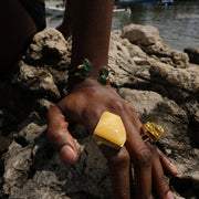 Bratara Asturia Agata Albastra, Argint Aurit