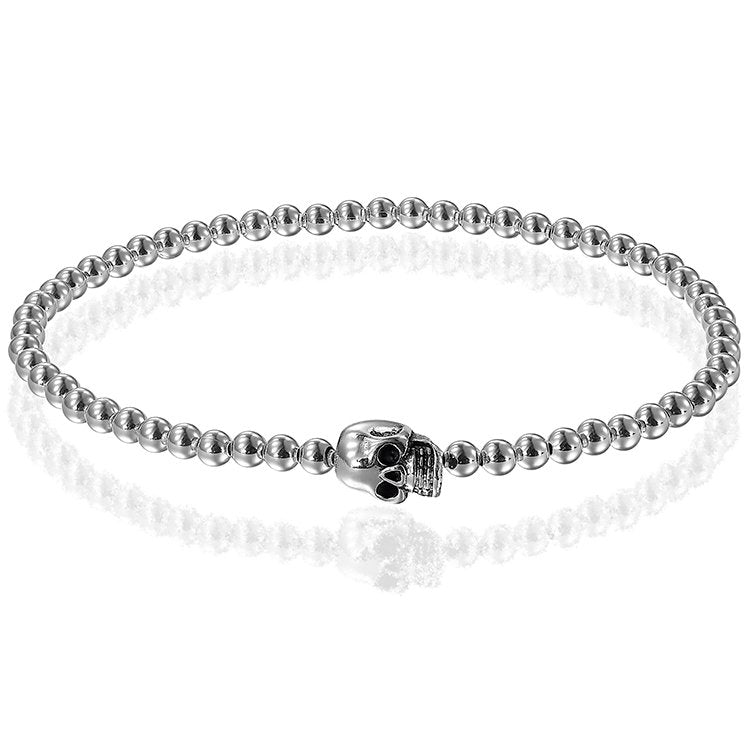 Silver Mini-Skull Bracelet