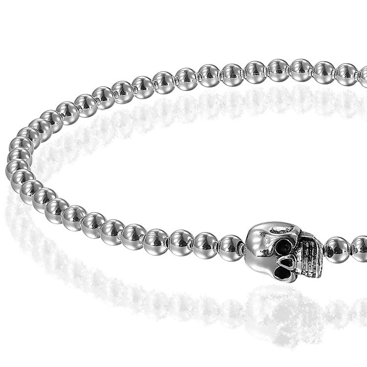 Silver Mini-Skull Bracelet