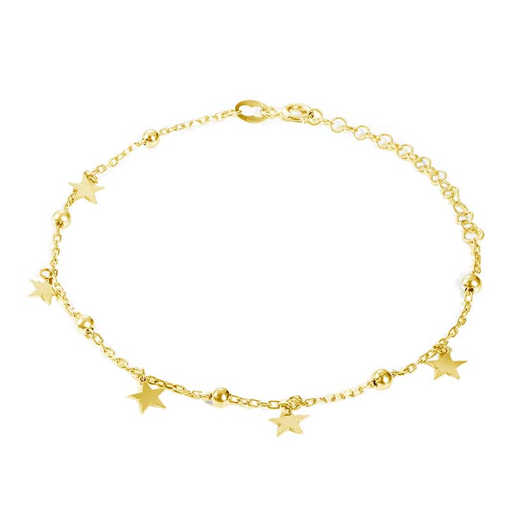 One by One Bracelet with Gilt Silver Stars