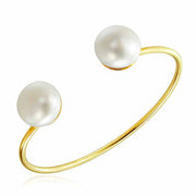 Bratara-Pearl-Torque-din-Agint-Aurit-1