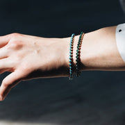 Bratara Tennis Turcoaz Round din Argint