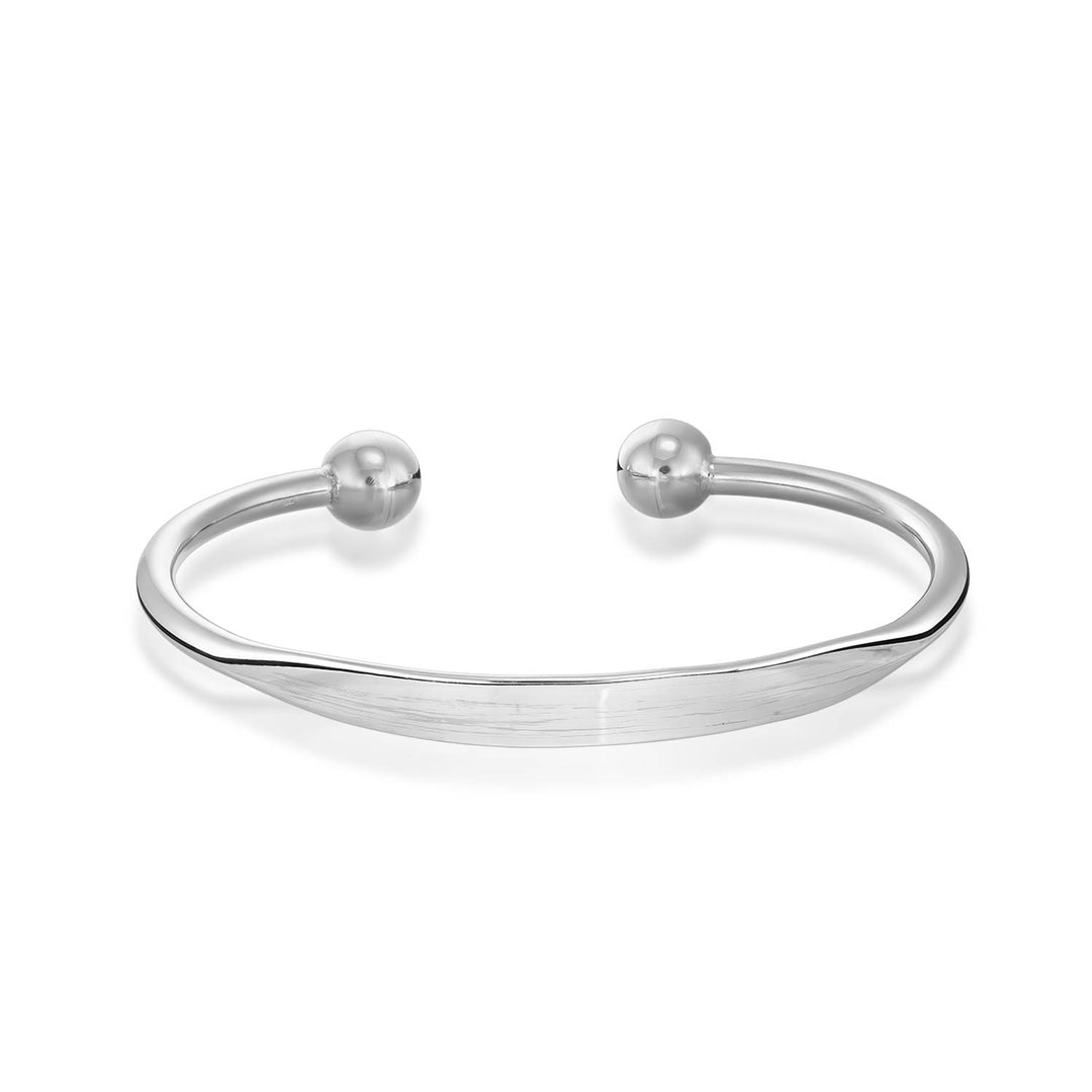 Mankind Torque Press Bracelet, Solid Silver