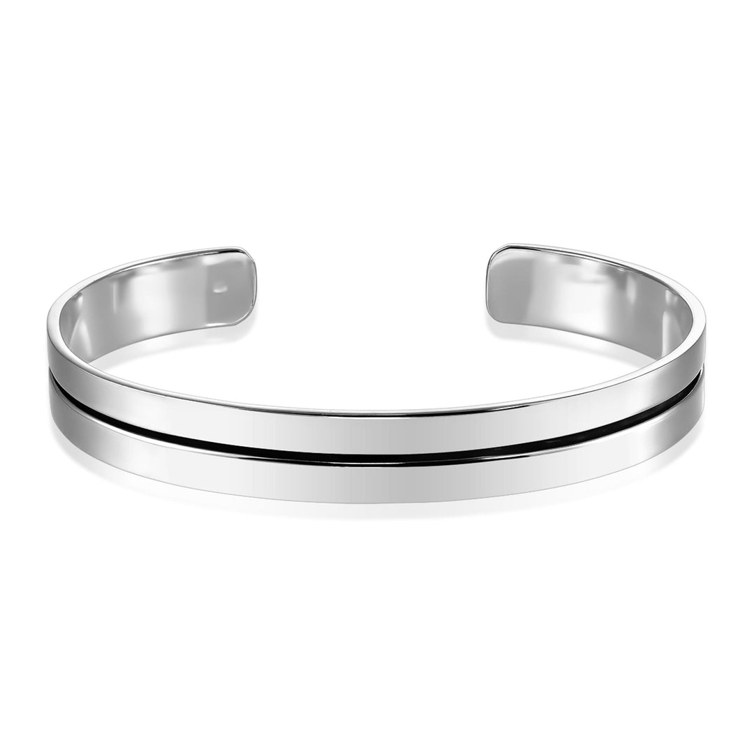 Bratara Mankind Striped Torque, Argint