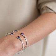 Bratara Moonstone Torque, Argint