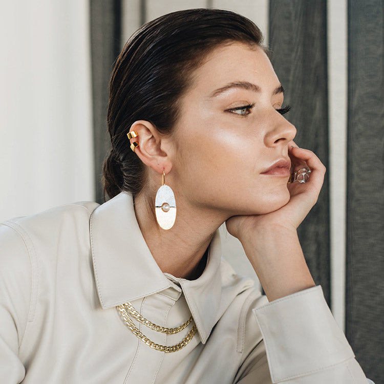 Silver Gilt Cartilage Earcuff Earrings