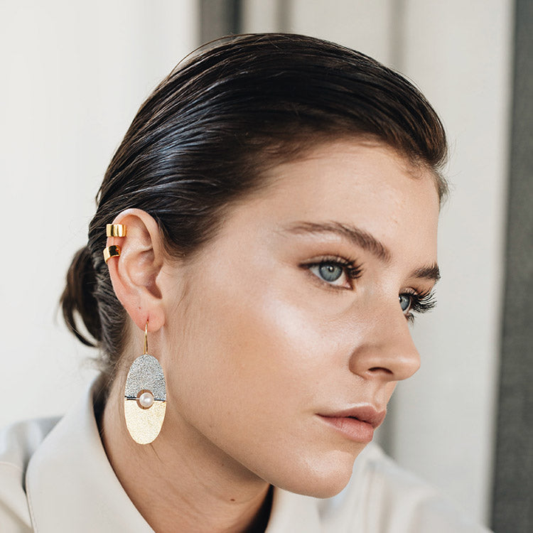 Silver Gilt Cartilage Earcuff Earrings