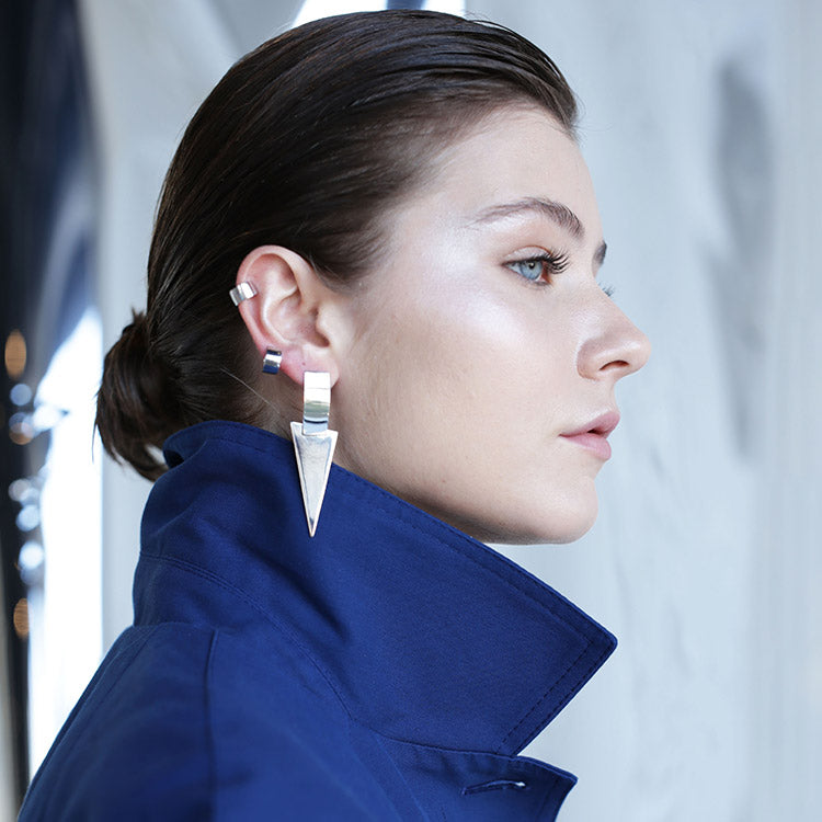 Silver Earcuff Cartilage Earrings