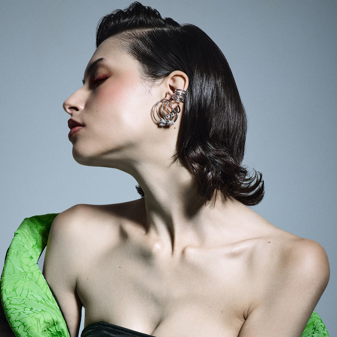 CerceL Earcuff Ice Rings, Argint