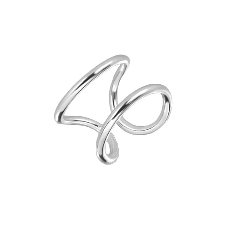 Silver Earcuff Loop Earrings