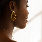 Cercei A Life Less Ordinary S din Argint Aurit