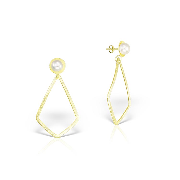 Alcedo earrings in Gilt Silver