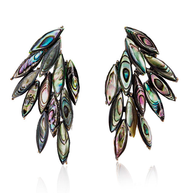 Azael Dark Mini Silver Earrings