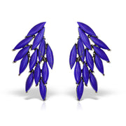 Azael Isset Mini Earrings, Silver and Lapis Lazuli