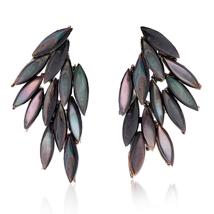 Azael Midnight Mini Silver Earrings