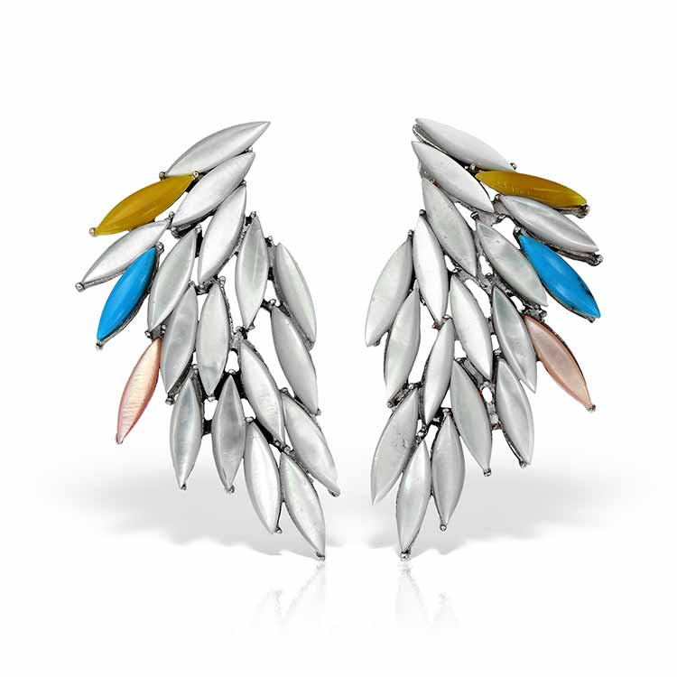 Azael Pastel Silver Earrings