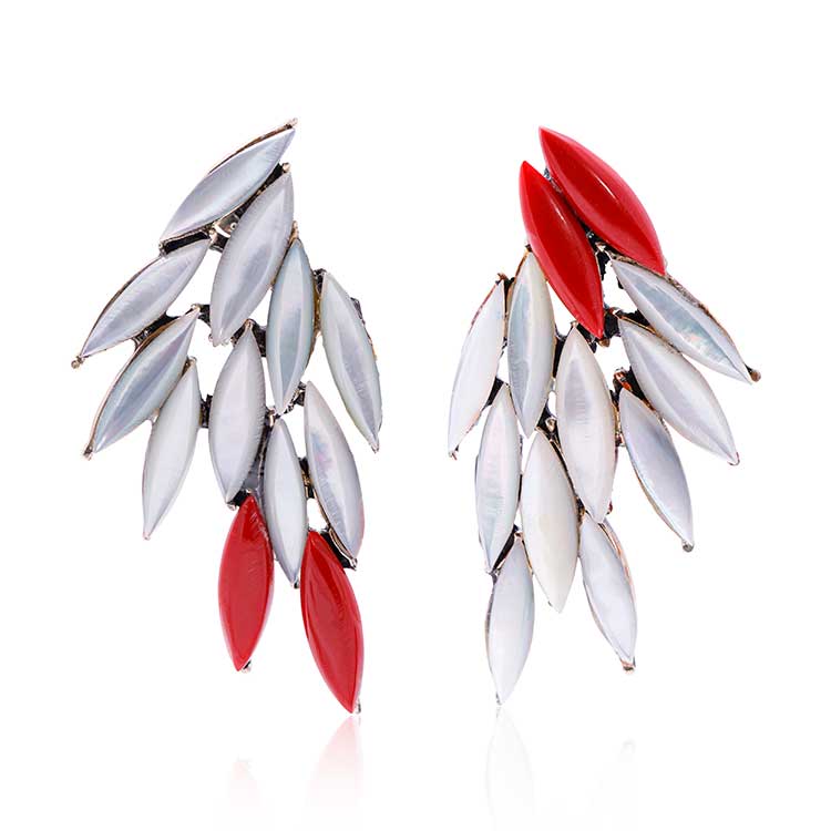 Azael Sanguine Mini Silver Earrings