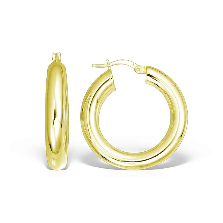 Cake Hoops Earrings in Gold Plated Silver