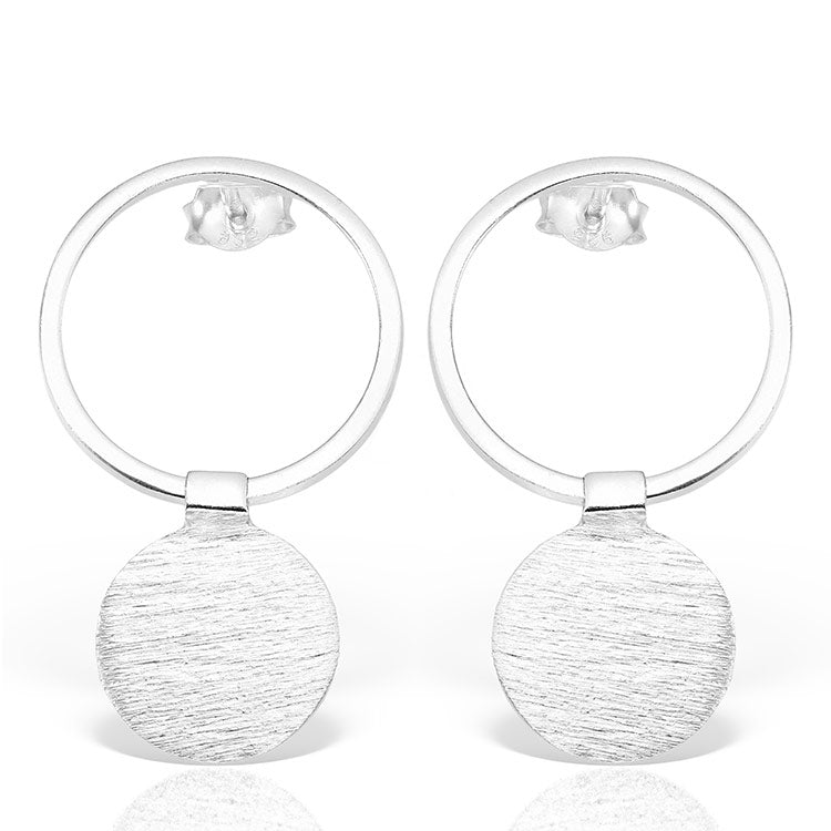 Silver Coin Flip Earrings