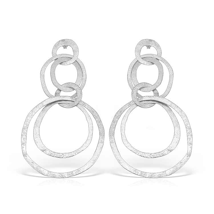 Silver Collision earrings