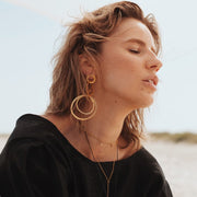 Collision Earrings in Gold Plated Silver