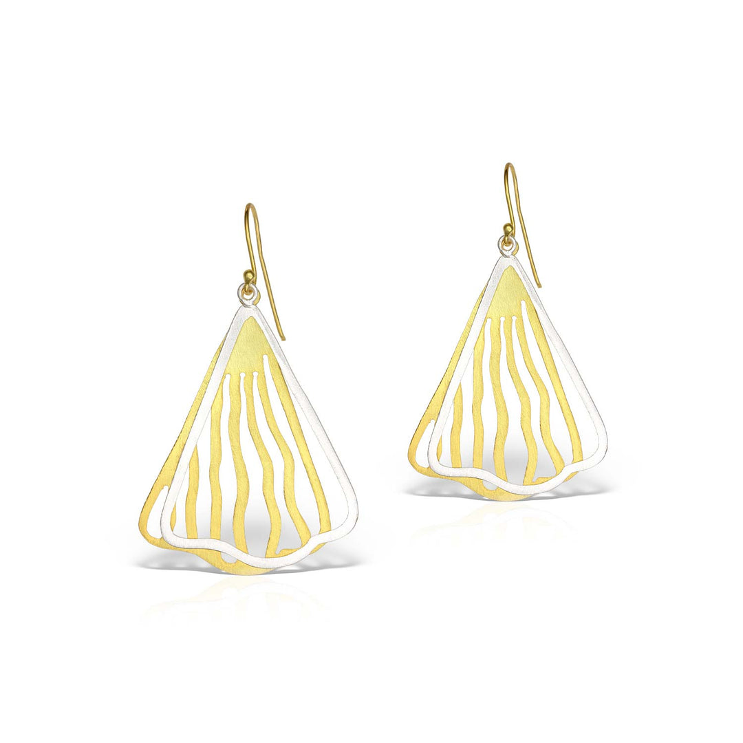 Crinoline Earrings, Silver Gilt