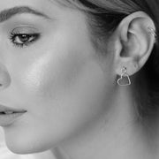 Mini Heart Earrings in Gilded Silver