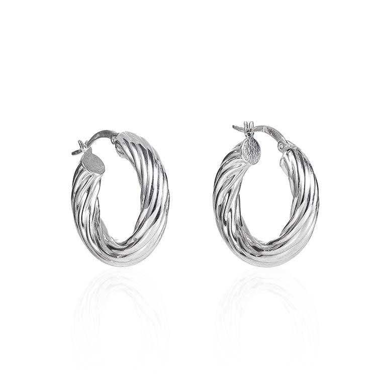 Diversion Hoops S Silver Earrings