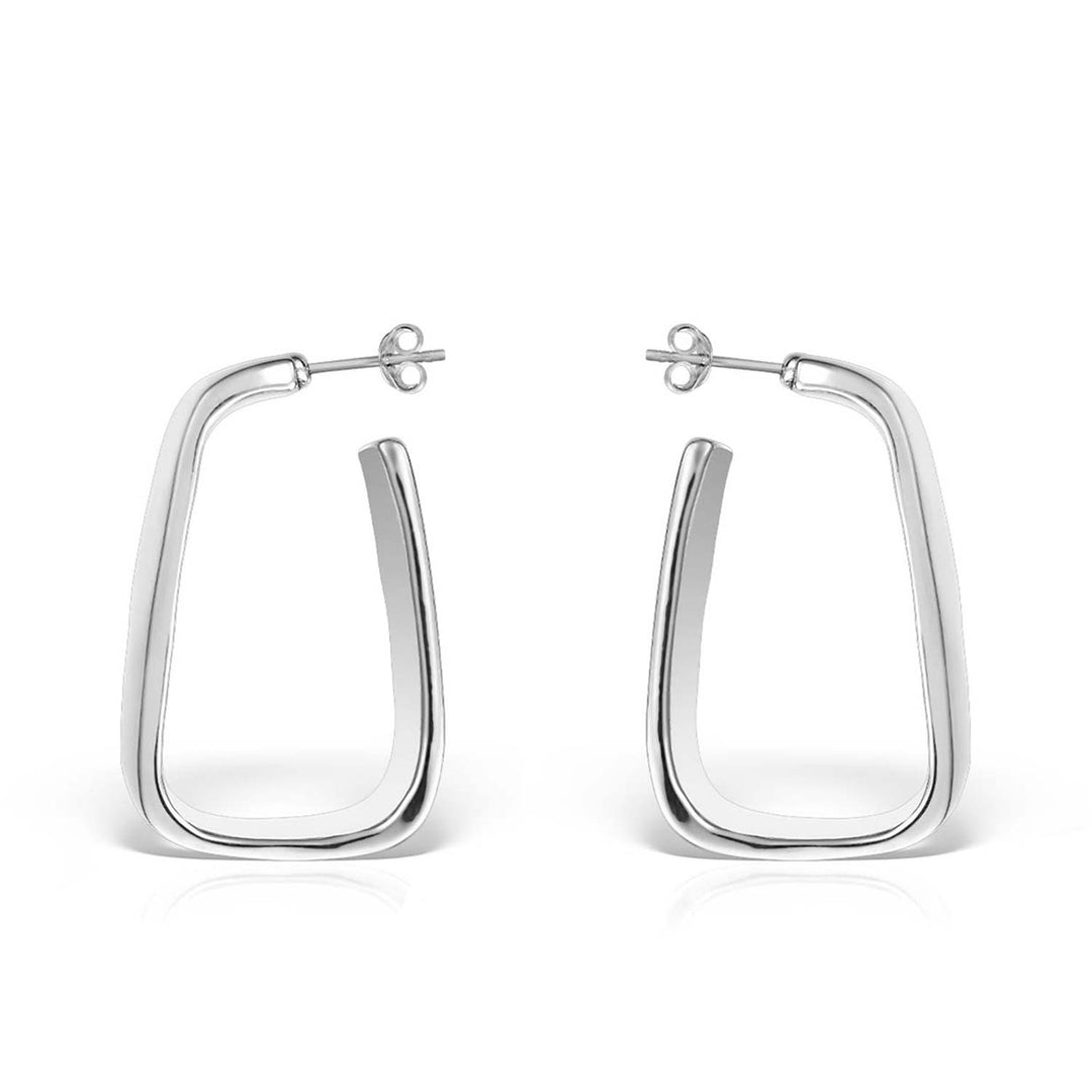 Cercei Fold Hoops, Argint