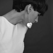 Freies Herz Earrings, Mother-of-Pearl and Sterling Silver