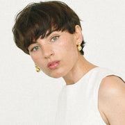 Half Lucy Earrings, Gold-Plated Silver