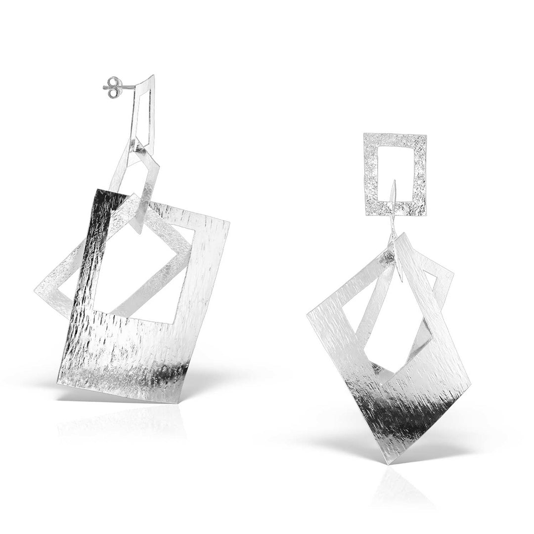 Halifax Earrings, Silver