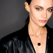 Hexen Hoops Earrings, Gold-Plated Silver