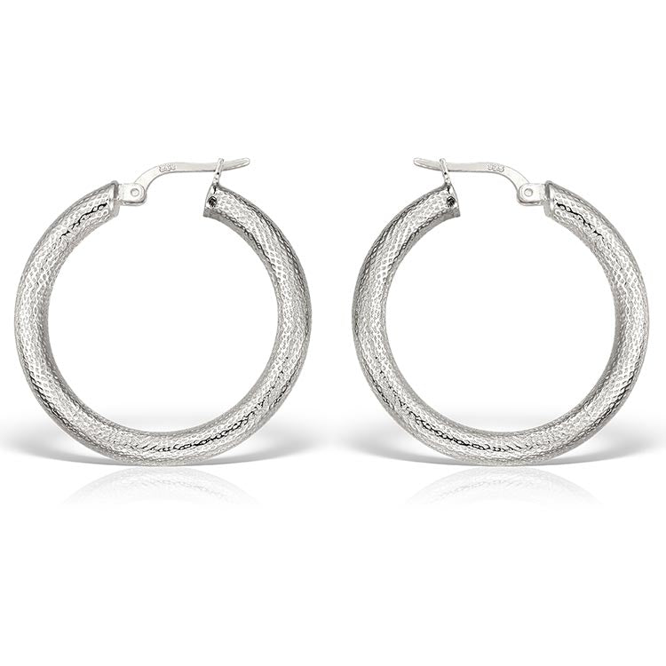 Hoops of Milos M Silver earrings