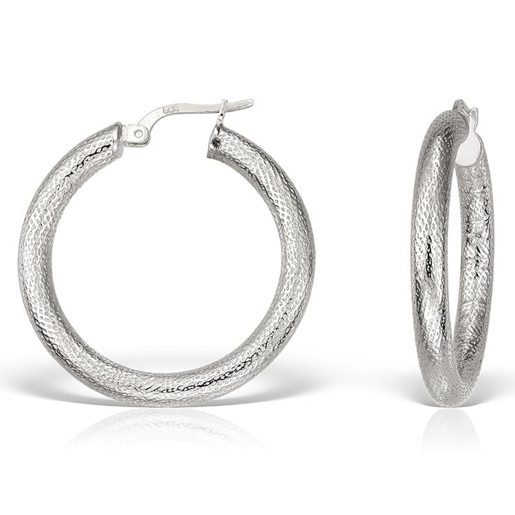 Hoops of Milos M Silver earrings