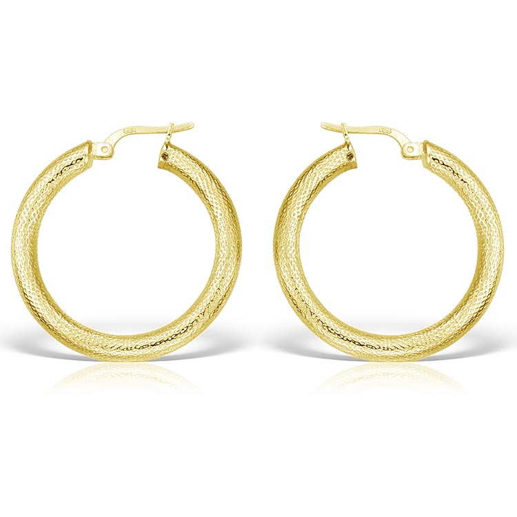 Hoops of Milos M earrings in Gold-plated Silver