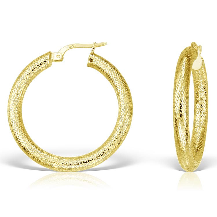 Hoops of Milos M earrings in Gold-plated Silver