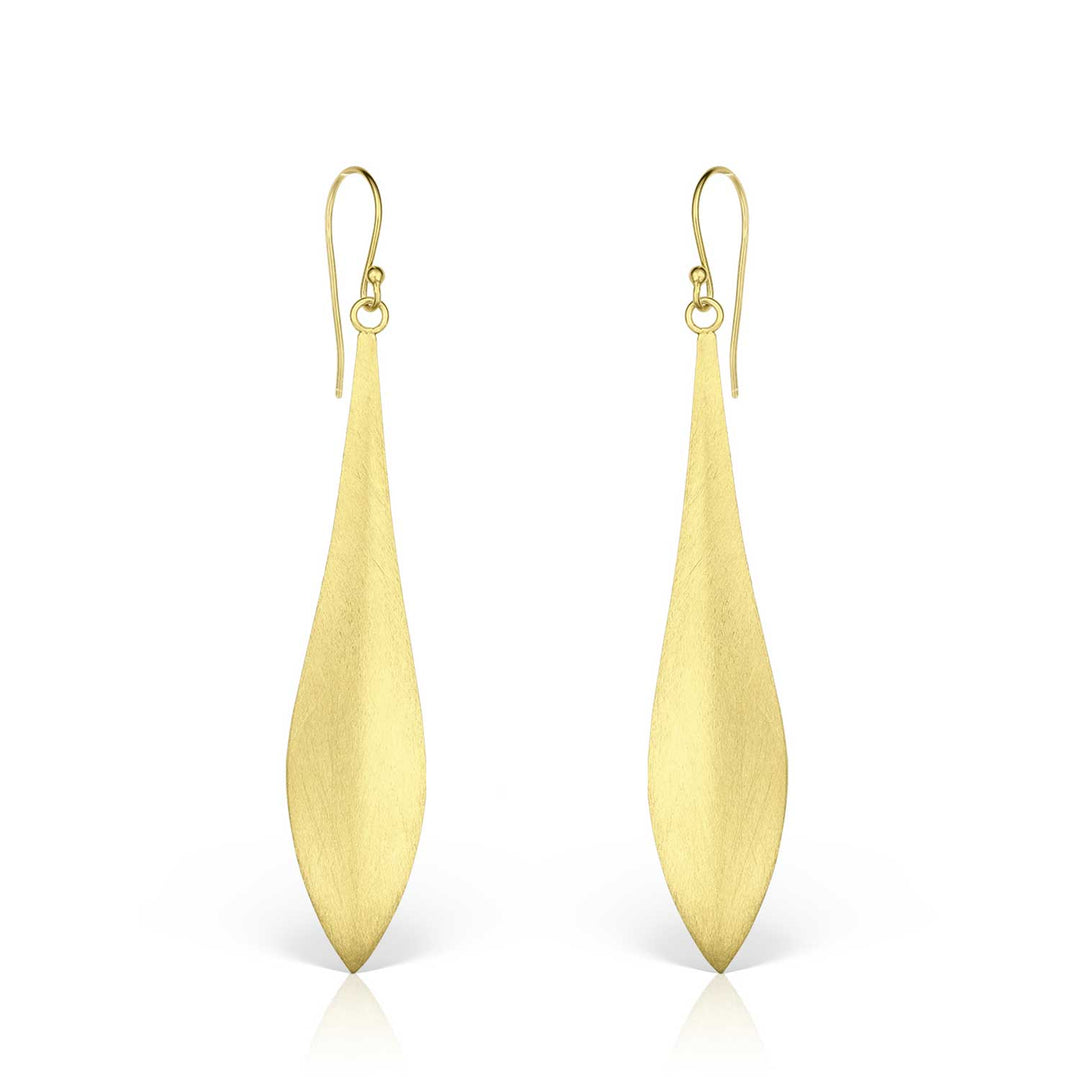 Lakonian Blade Earrings, Silver Gilt