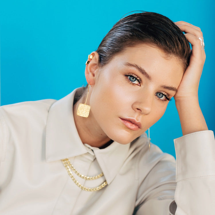 Le Marais Earrings in Gold Plated Silver