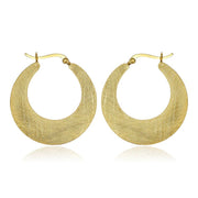 Cercei Mezzaluna din Argint Aurit Satinat