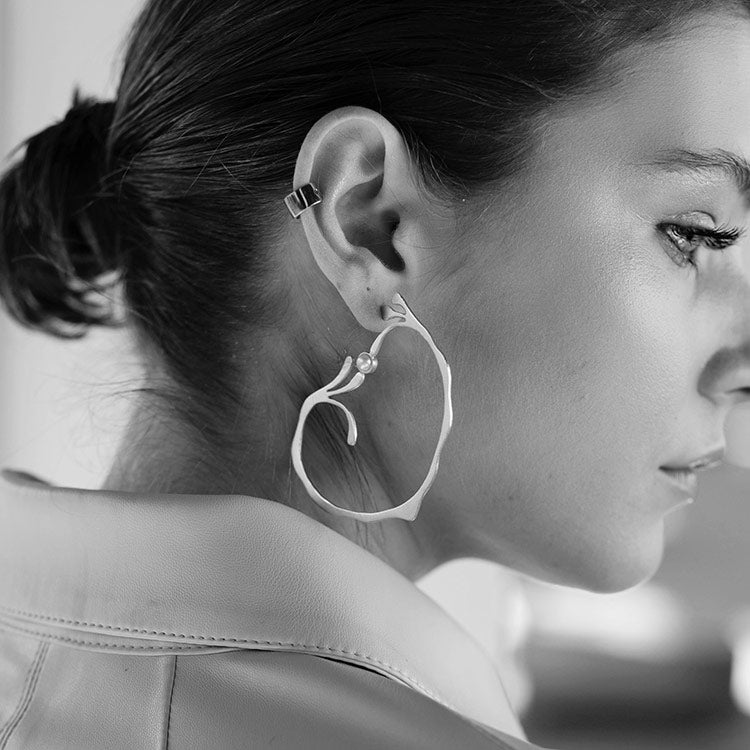 Silver Earcuff Cartilage Earrings