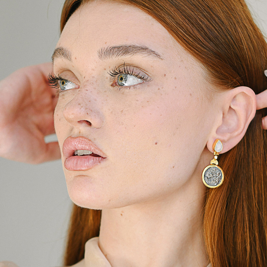 Morena Earrings, Gold-plated Silver